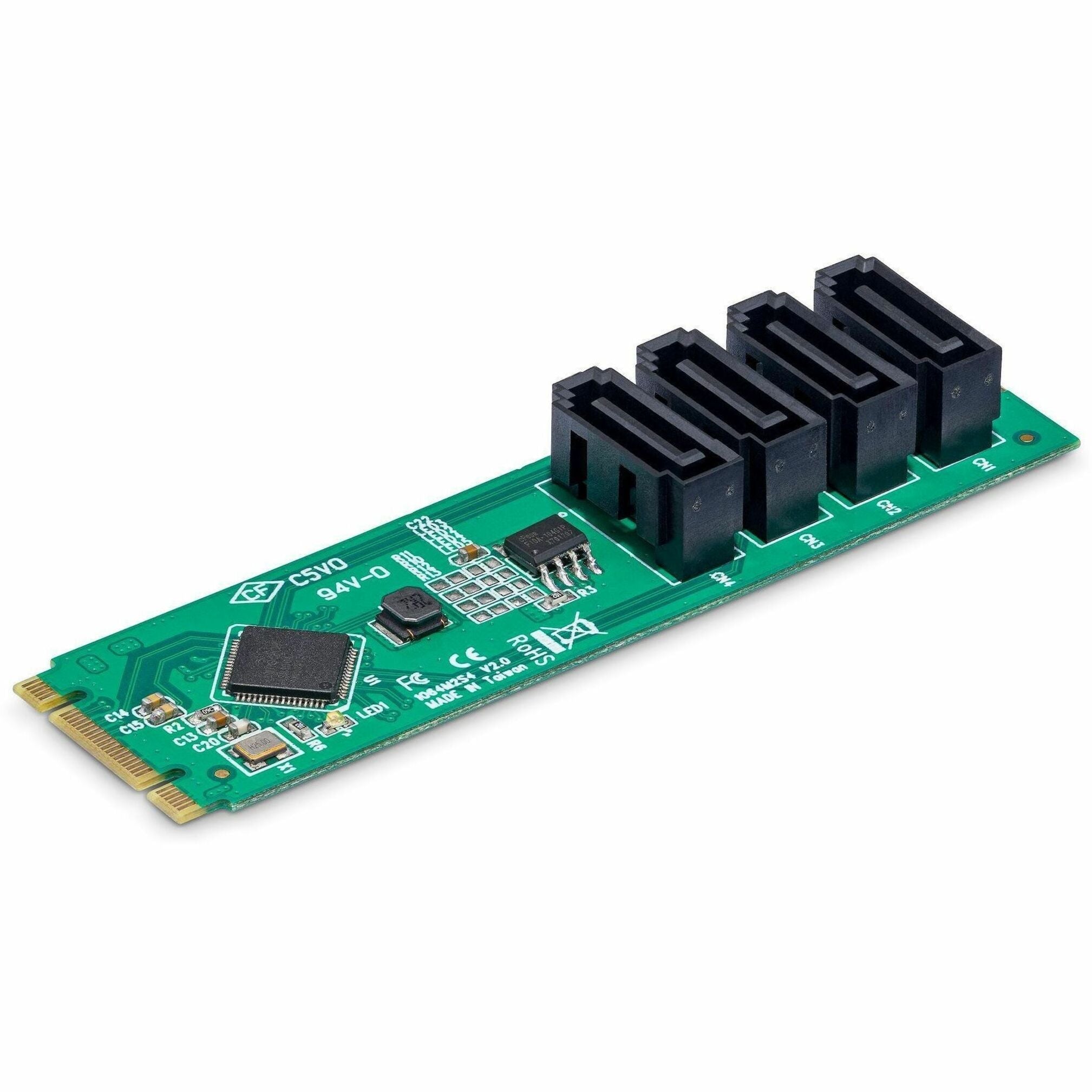 StarTech.com 4-Port M.2 to SATA Adapter Card, M.2 PCIe 3.0 to SATA HDD/SSD Expansion Card for Windows/macOS/Linux - Soundz Store AUSTRALIA