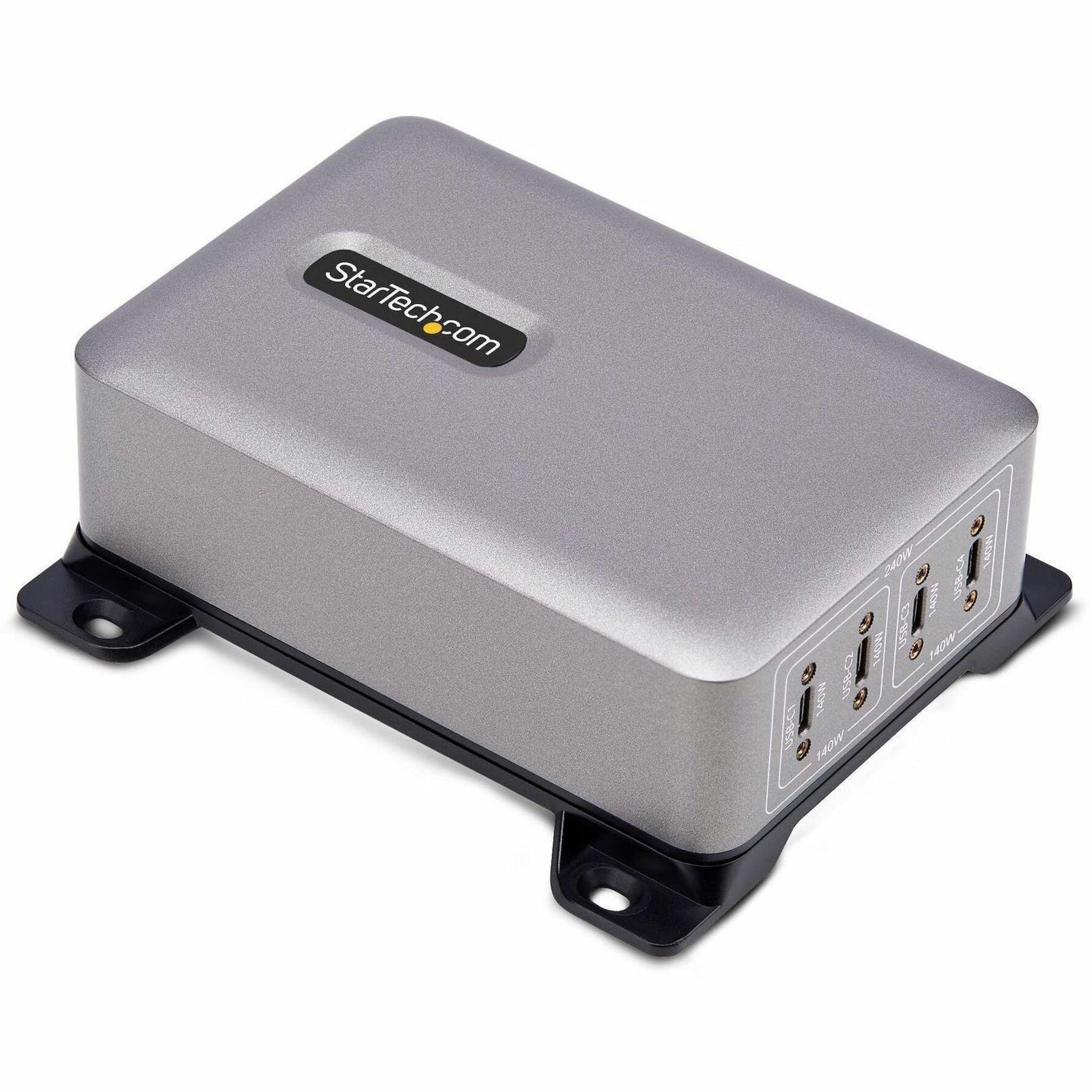 StarTech.com 4-Port Multi-Device USB-C Charger, 240W Total, Single Port 140W EPR, Screw Locking Ports, Ideal for Boardrooms - Soundz Store AUSTRALIA