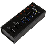 StarTech.com 4 Port USB 3.0 Hub plus 3 Dedicated USB Charging Ports (2 x 1A & 1 x 2A) - 5Gbps - Wall Mountable Metal Enclosure - Soundz Store AUSTRALIA