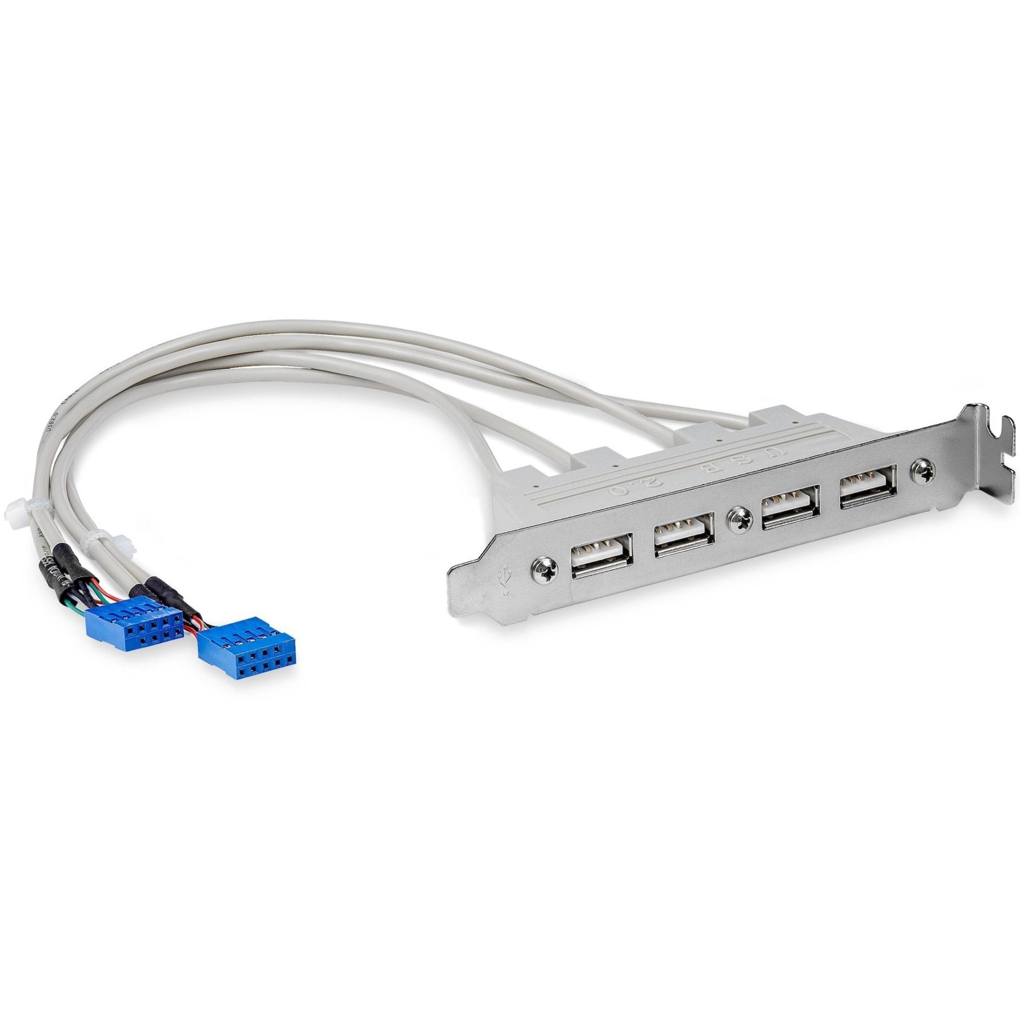 StarTech.com 4 Port USB A Female Slot Plate Adapter - USB panel - 4 pin USB Type A (F) - Soundz Store AUSTRALIA