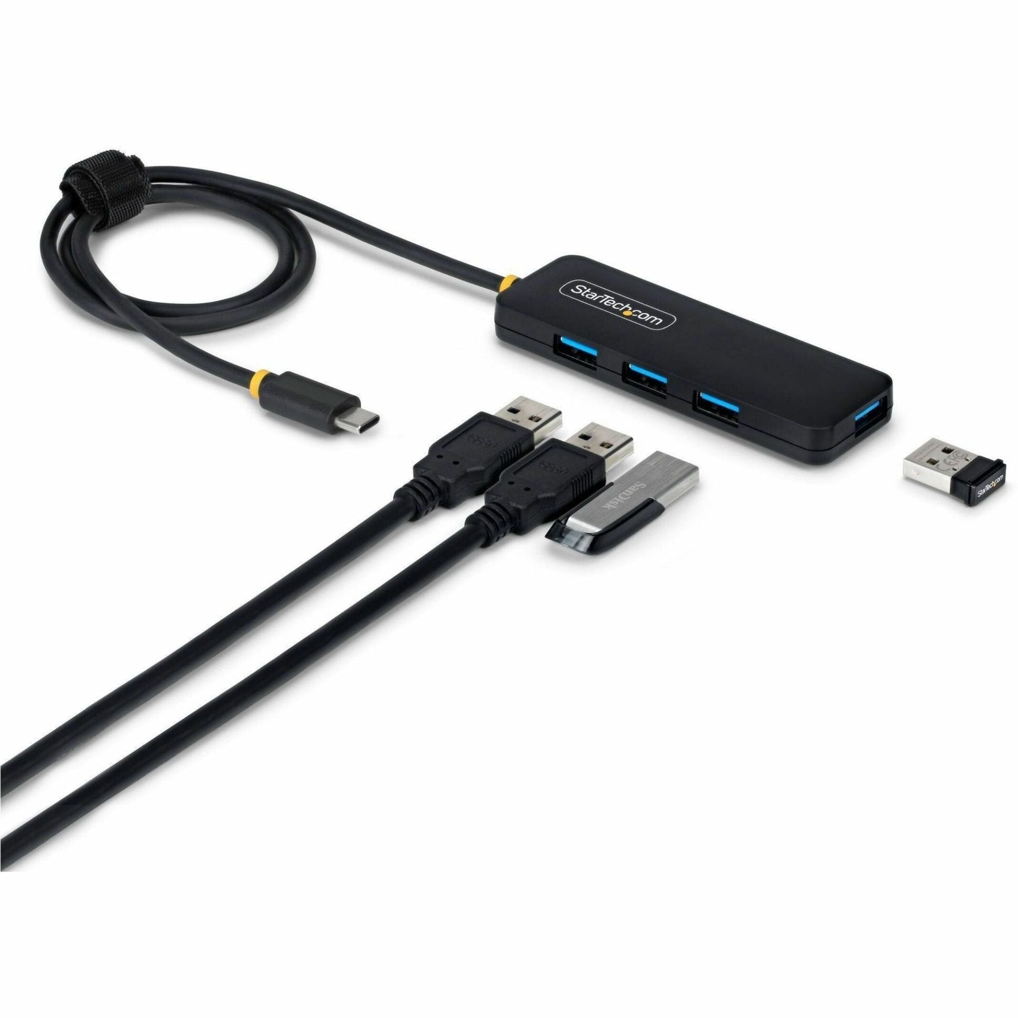 StarTech.com 4-Port USB-C Hub, 5Gbps, Bus Powered, USB-C to 4x USB-A Mini Hub, Extra Long 2ft/61cm Host Cable, 70% PCR Plastic Housing - Soundz Store AUSTRALIA