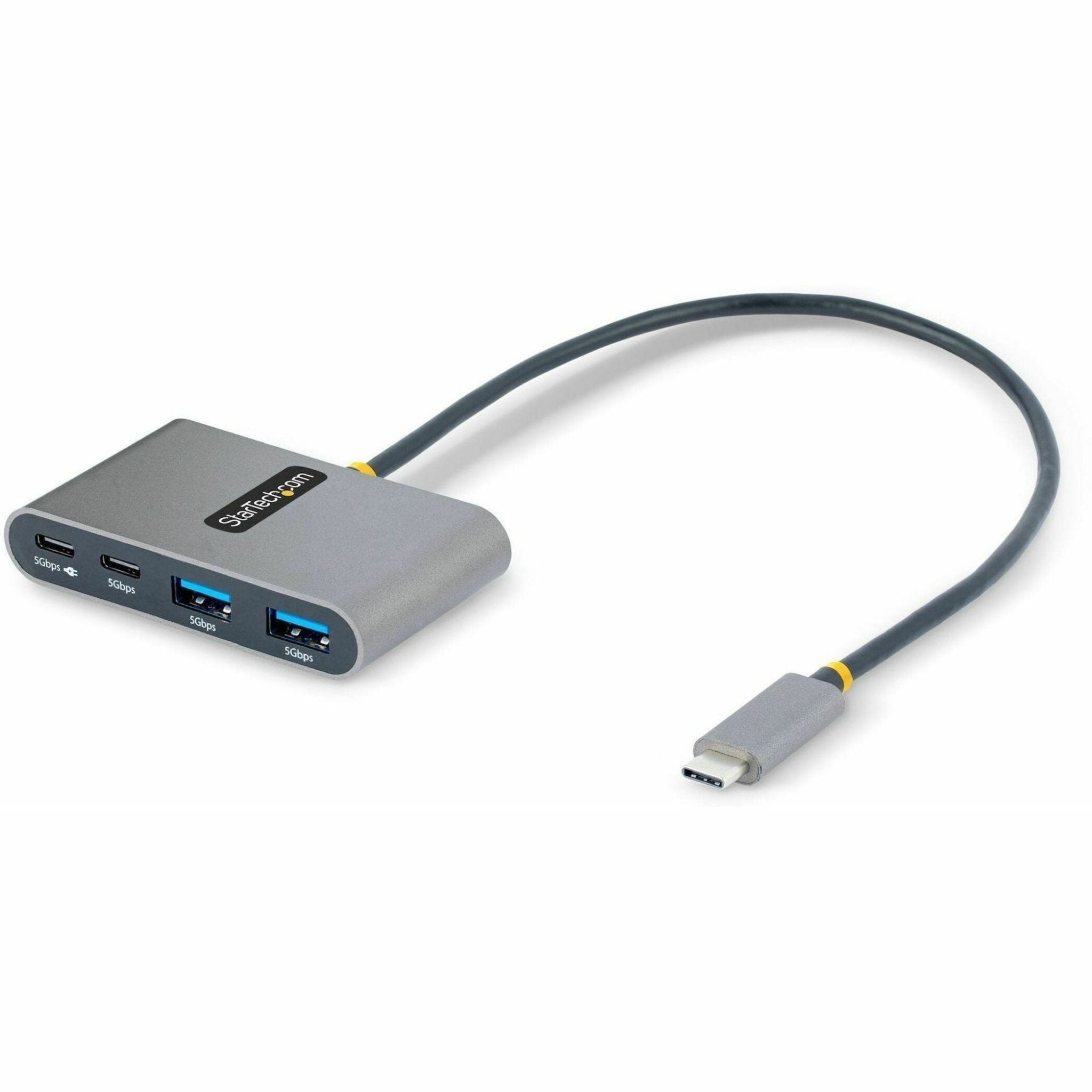 StarTech.com 4-Port USB-C Hub with 100W Power Delivery Pass-Through, 2x USB-A + 2x USB-C, 5Gbps, 1ft/30cm Long Cable, Portable USB 3.0 Hub - Soundz Store AUSTRALIA