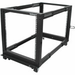 StarTech.com 4-Post 12U Mobile Open Frame Server Rack, 19' Network Rack with Casters, Rolling Rack for Computer/AV/Data/IT Equipment - Soundz Store AUSTRALIA