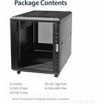 StarTech.com 4-Post 12U Server Rack Cabinet, 19' Data Rack Cabinet for Computer / IT Equipment, Home Network Rack, Half Height Server Rack - Soundz Store AUSTRALIA