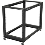 StarTech.com 4-Post 15U Mobile Open Frame Server Rack, 19' Network Rack with Casters, Rolling Rack for Computer/AV/Data/IT Equipment - Soundz Store AUSTRALIA