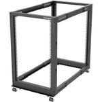 StarTech.com 4-Post 18U Mobile Open Frame Server Rack, 19' Network Rack with Casters, Rolling Rack for Computer/AV/Data/IT Equipment - Soundz Store AUSTRALIA