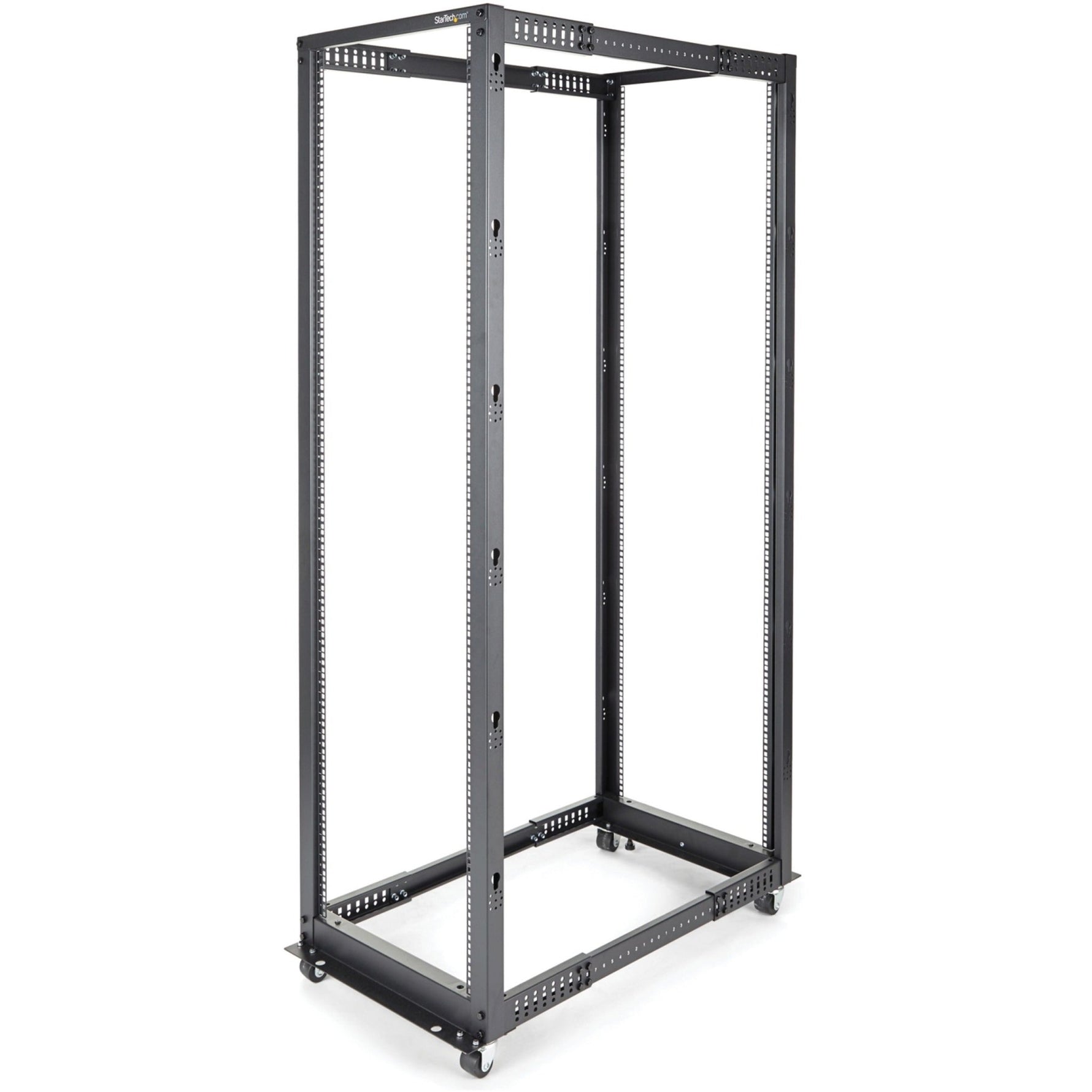 StarTech.com 4-Post 42U Mobile Open Frame Server Rack, 19' Network Rack with Casters, Rolling Rack for Computer/AV/Data/IT Equipment - Soundz Store AUSTRALIA