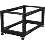 StarTech.com 4-Post 8U Mobile Open Frame Server Rack, 19in Network Rack with Casters, Small Rolling Rack for Computer/AV/Data/IT Equipment - Soundz Store AUSTRALIA