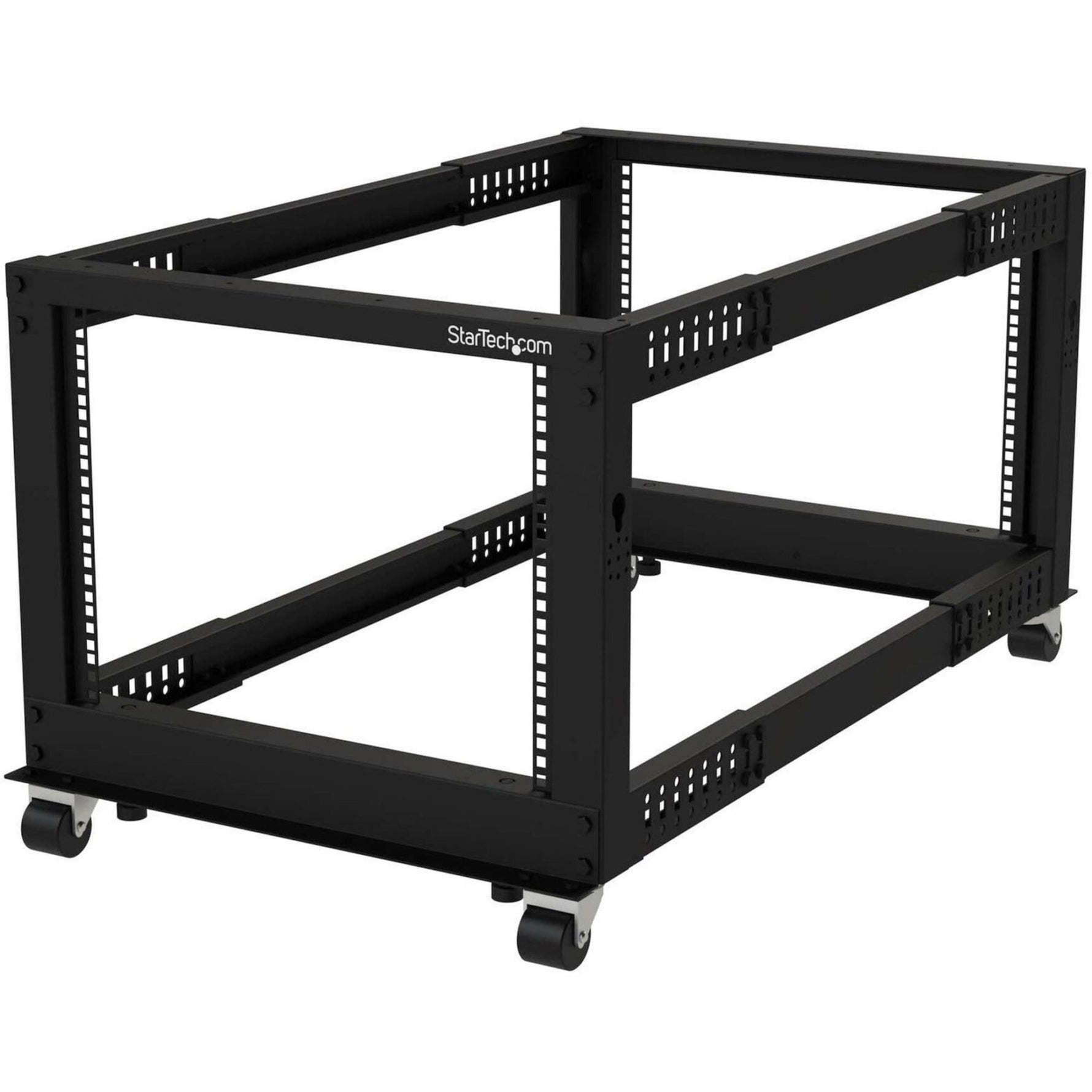 StarTech.com 4-Post 8U Mobile Open Frame Server Rack, 19in Network Rack with Casters, Small Rolling Rack for Computer/AV/Data/IT Equipment - Soundz Store AUSTRALIA