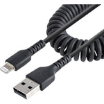 StarTech.com 50cm/20in USB to Lightning Cable, MFi Certified, Coiled iPhone Charger Cable, Black, Durable TPE Jacket Aramid Fiber - Soundz Store AUSTRALIA