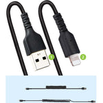 StarTech.com 50cm/20in USB to Lightning Cable, MFi Certified, Coiled iPhone Charger Cable, Black, Durable TPE Jacket Aramid Fiber - Soundz Store AUSTRALIA