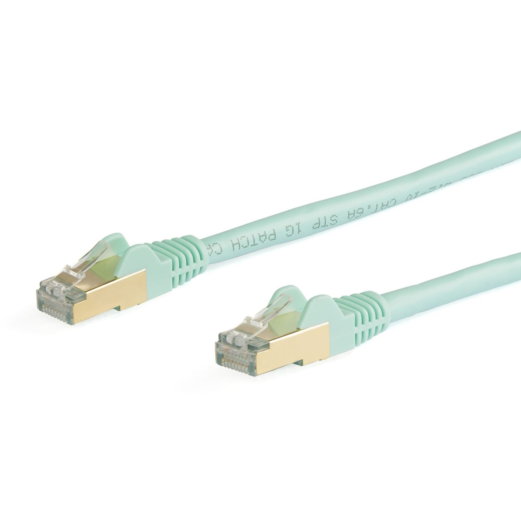StarTech.com 5m CAT6a Ethernet Cable - 10 Gigabit Category 6a Shielded Snagless 100W PoE Patch Cord - 10GbE Aqua UL Certified Wiring/TIA - Soundz Store AUSTRALIA