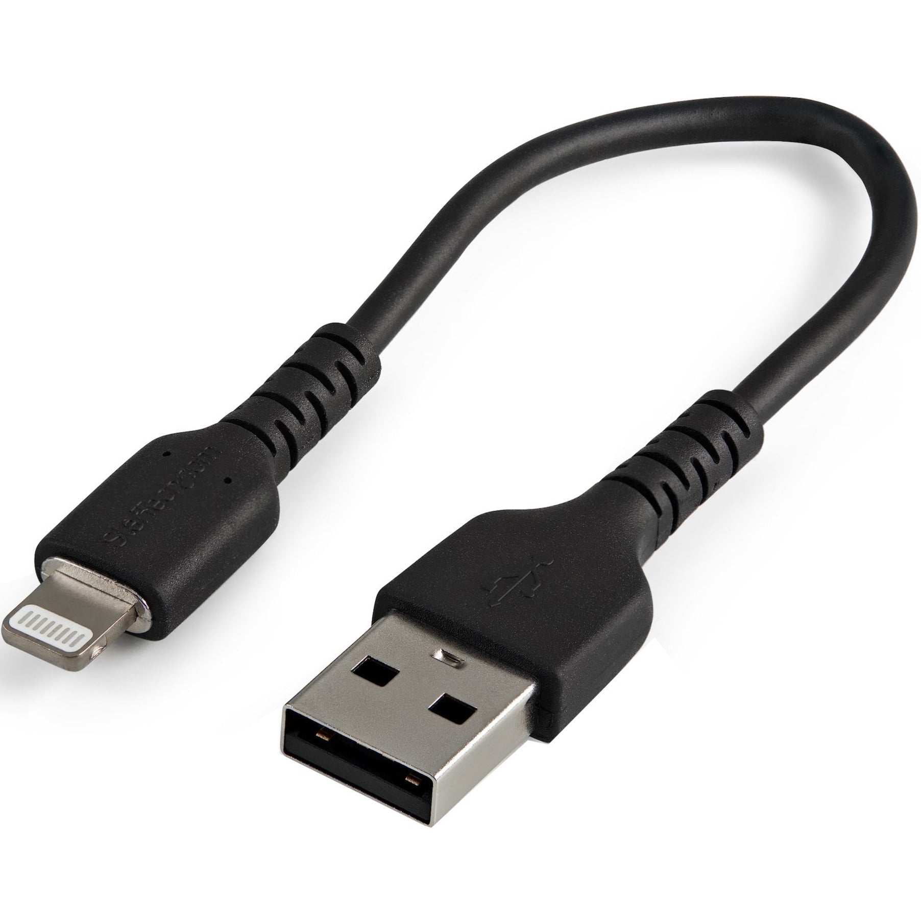 StarTech.com 6 inch/15cm Durable Black USB-A to Lightning Cable, Rugged Heavy Duty Charging/Sync Cable for Apple iPhone/iPad MFi Certified - Soundz Store AUSTRALIA