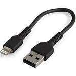 StarTech.com 6 inch/15cm Durable Black USB-A to Lightning Cable, Rugged Heavy Duty Charging/Sync Cable for Apple iPhone/iPad MFi Certified - Soundz Store AUSTRALIA
