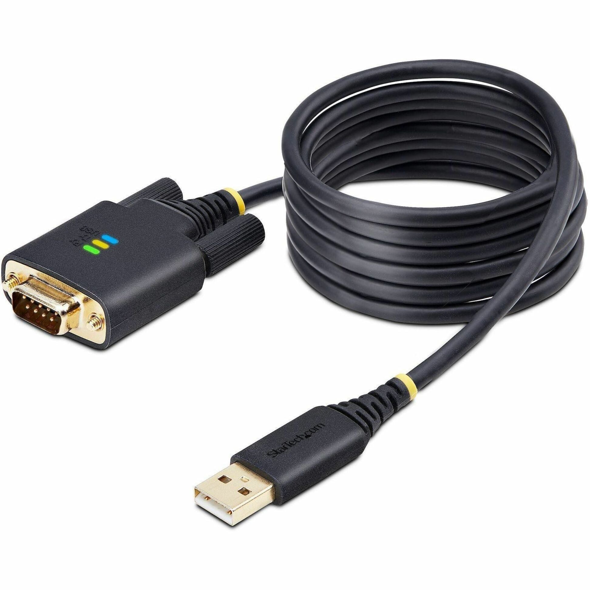 StarTech.com 6.6ft (2m) USB to Serial Adapter Cable, COM Retention, FTDI, DB9 RS232, Interchangeable DB9 Screws/Nuts, Windows/macOS/Linux - Soundz Store AUSTRALIA