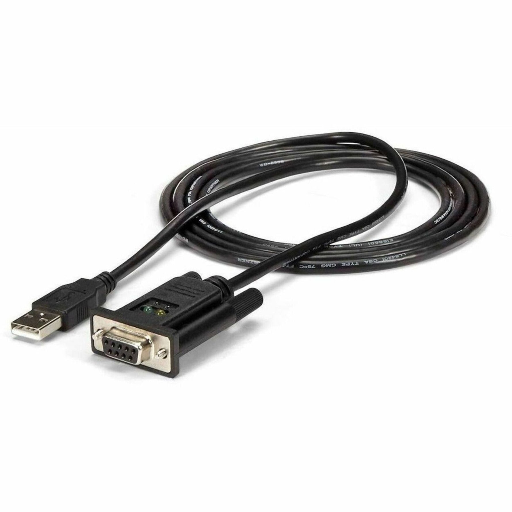 StarTech.com 6ft (1.8m) 1-Port USB to Serial RS232 Adapter, FTDI DB9 Serial DCE Adapter Cable, Null Modem, USB 2.0 - TAA - Soundz Store AUSTRALIA
