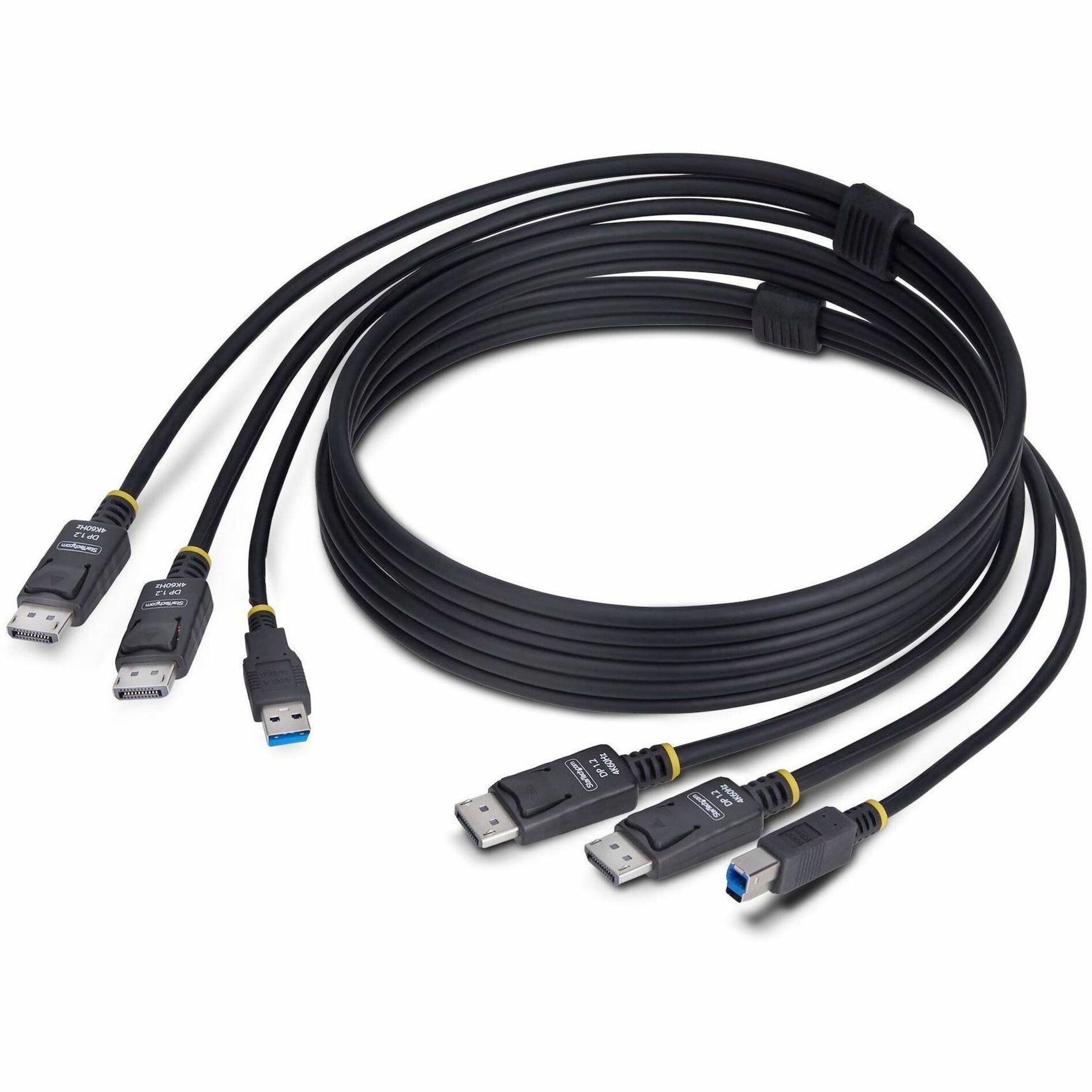 StarTech.com 6ft (1.8m) Dual-DisplayPort and USB 5Gbps KVM Cable, 4K 60Hz, Universally Compatible Combo Cable for KVM Switches - Soundz Store AUSTRALIA