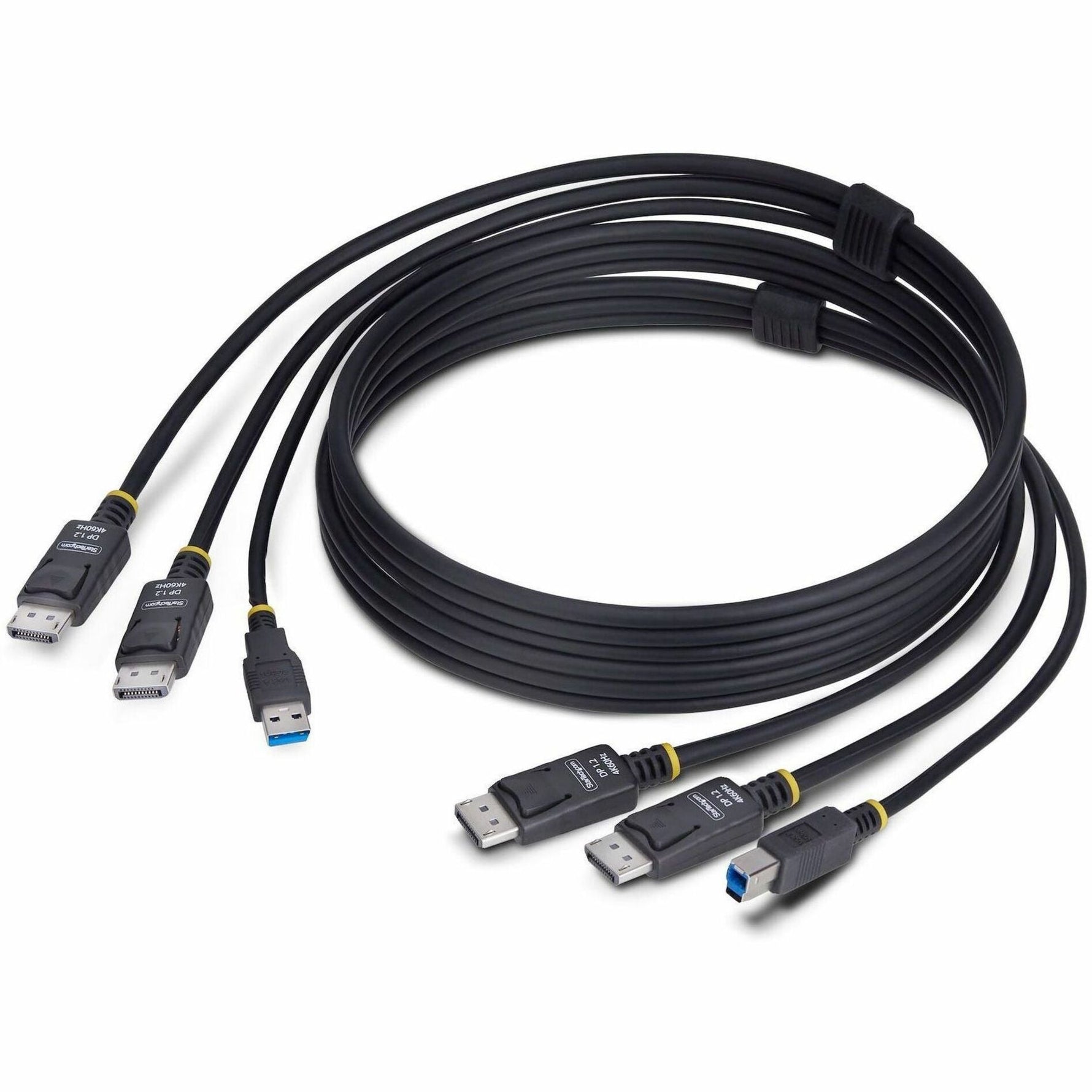 StarTech.com 6ft (1.8m) Dual-DisplayPort and USB 5Gbps KVM Cable, 4K 60Hz, Universally Compatible Combo Cable for KVM Switches - Soundz Store AUSTRALIA