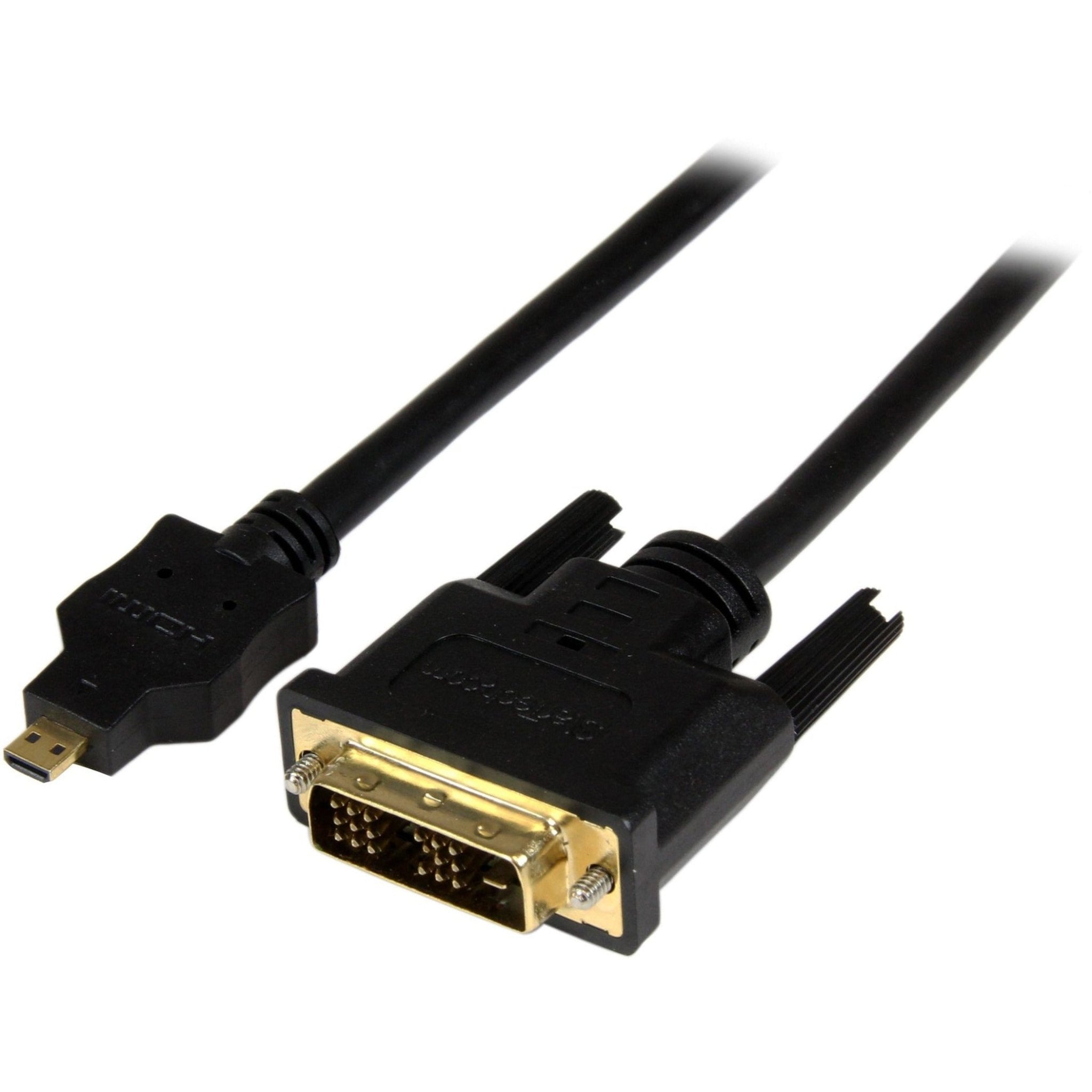 StarTech.com 6ft (2m) Micro HDMI to DVI Cable, Micro HDMI to DVI Adapter Cable, Micro HDMI Type-D to DVI-D Monitor/Display Converter Cord - Soundz Store AUSTRALIA