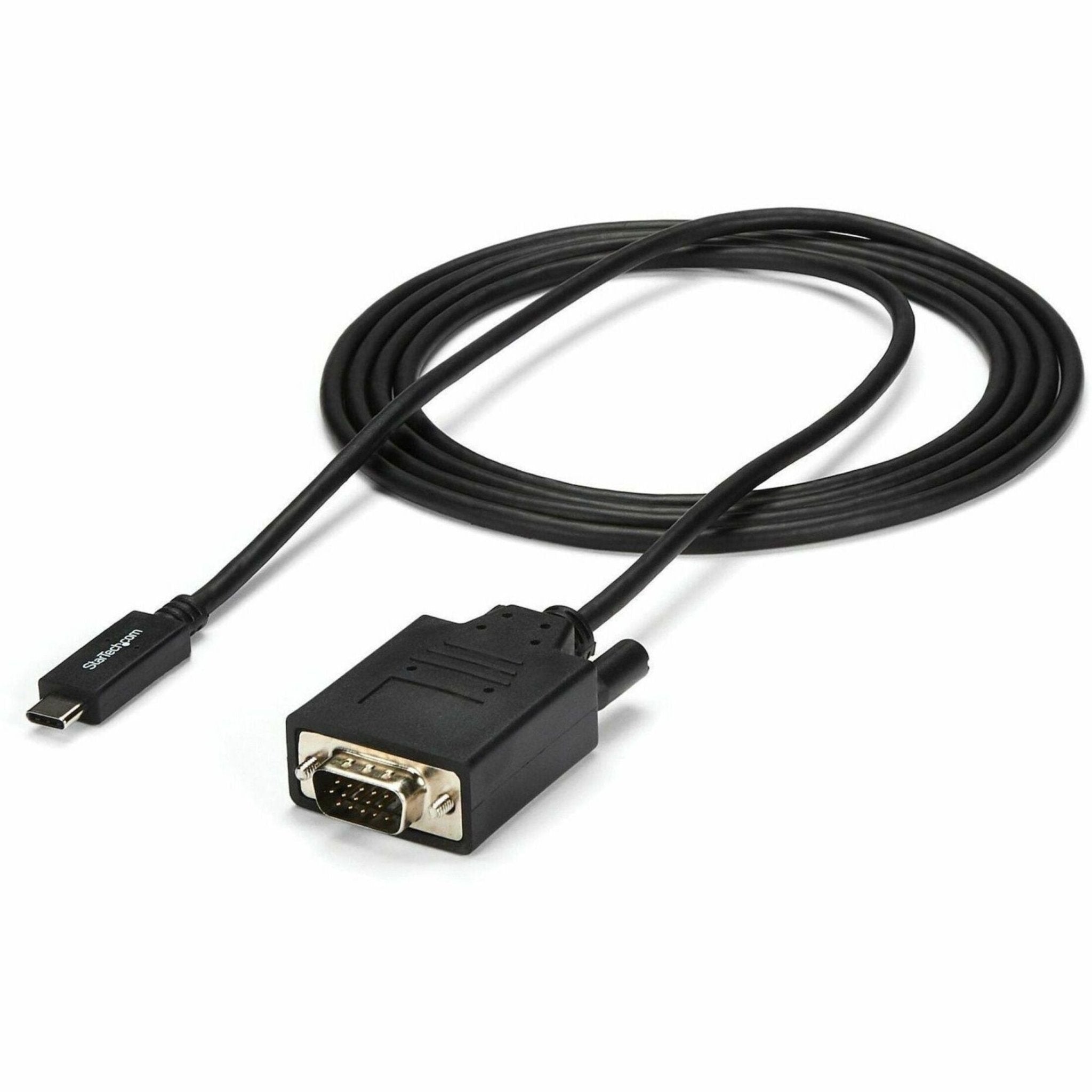 StarTech.com 6ft/2m USB C to VGA Cable - 1920x1200/1080p USB Type C DP Alt Mode to VGA Video Monitor Adapter Cable -Works w/ Thunderbolt 3 - Soundz Store AUSTRALIA
