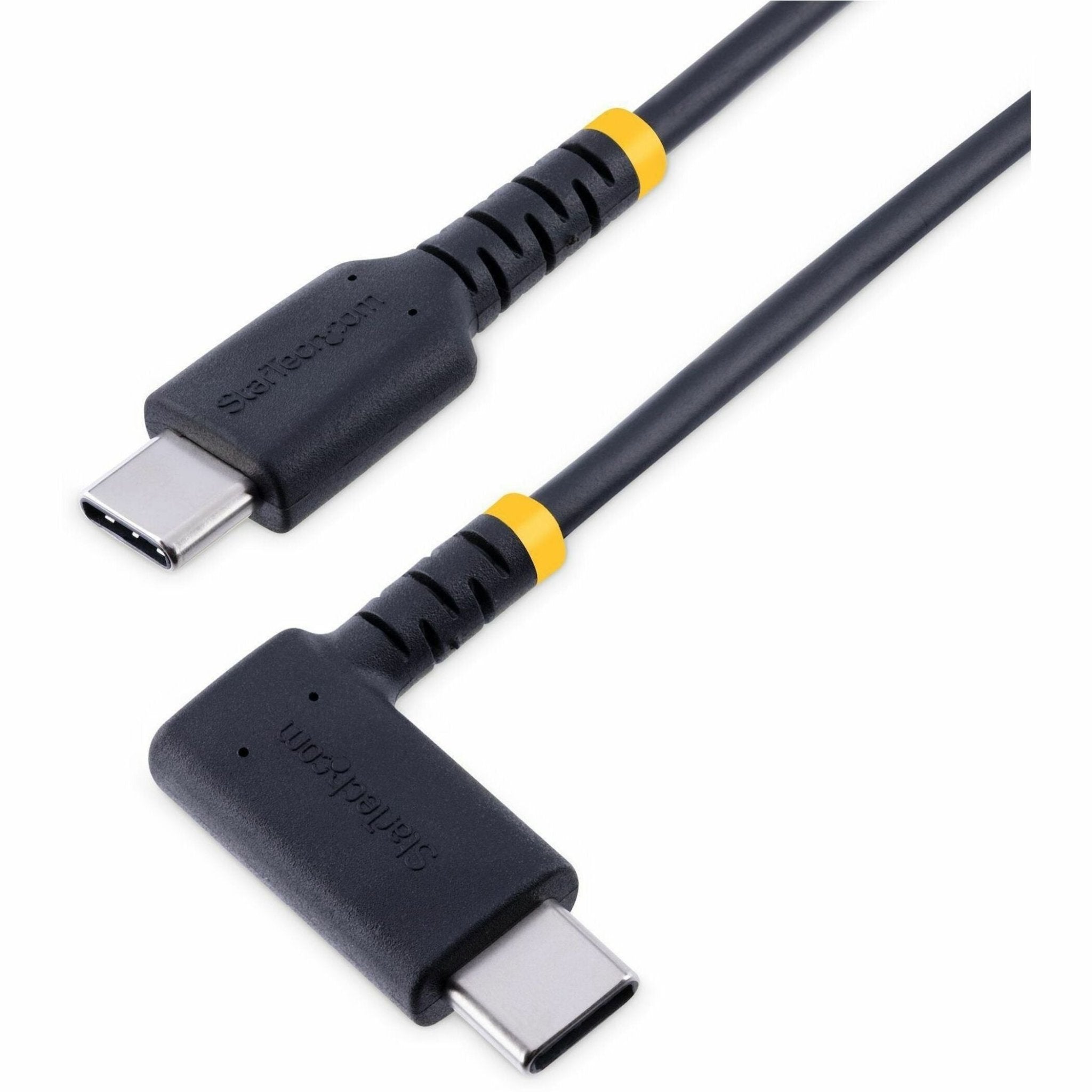 StarTech.com 6in (15cm) USB C Charging Cable Right Angle, 60W PD 3A, Heavy Duty Fast Charge USB-C Cable, Durable Rugged Aramid Fiber - Soundz Store AUSTRALIA