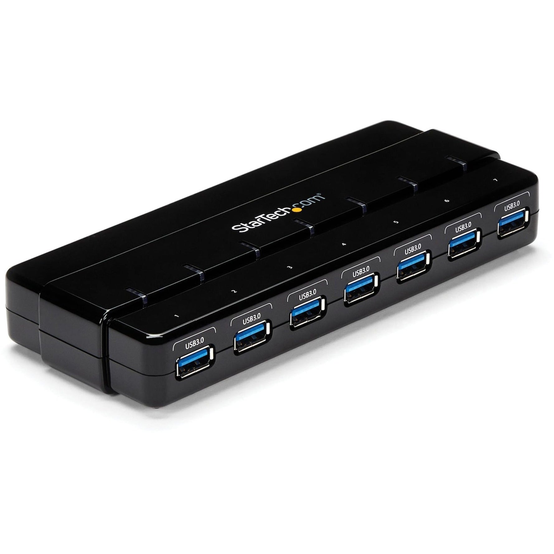 StarTech.com 7 Port SuperSpeed USB 3.0 Hub - 5Gbps - Desktop USB Hub with Power Adapter - Black - Soundz Store AUSTRALIA