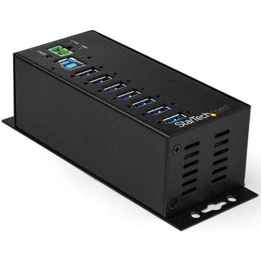 StarTech.com 7 Port USB Hub w/ Power Adapter, Metal Industrial USB 3.0 Data Hub, Din Rail, Wall & Desk Mountable USB 5Gbps Hub, TAA - Soundz Store AUSTRALIA