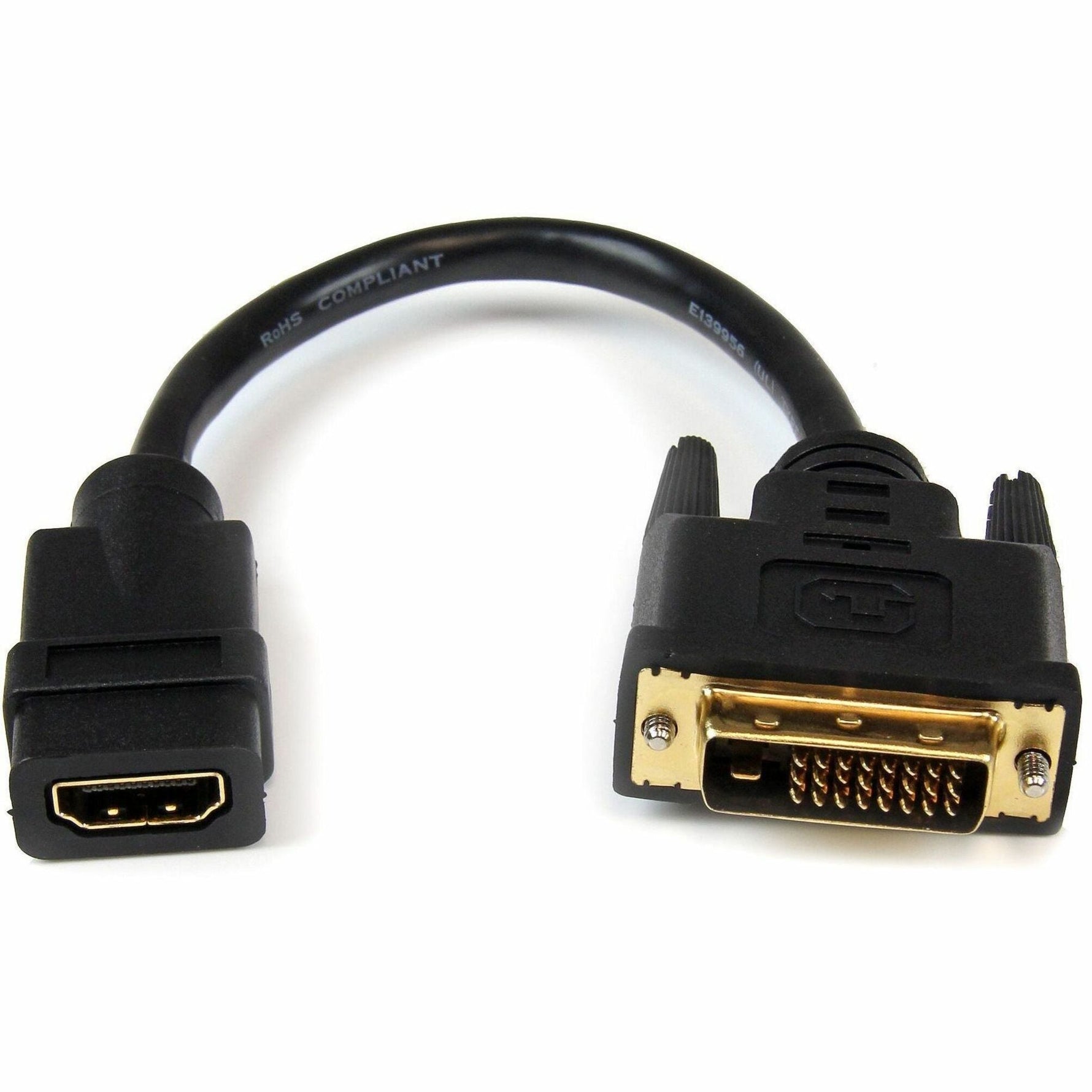 StarTech.com 8in HDMIÂ&reg; to DVI-D Video Cable Adapter - HDMI Female to DVI Male - Soundz Store AUSTRALIA
