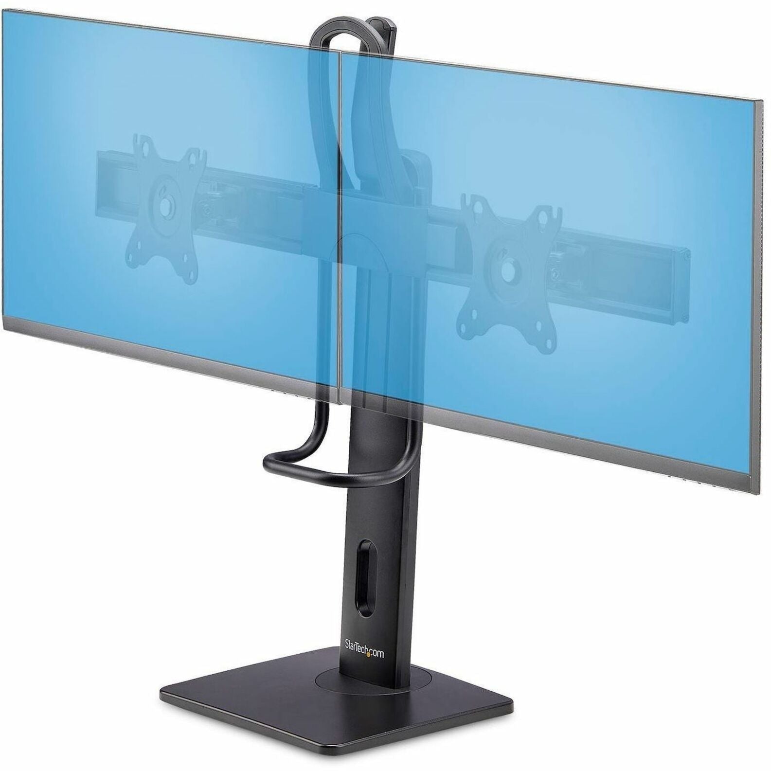 StarTech.com Crossbar Dual Monitor Desk Stand For 27inch Screens, Max Cap 26.4lb, VESA Mount 75x75/100x100, Toolless Height Adjustment - Soundz Store AUSTRALIA