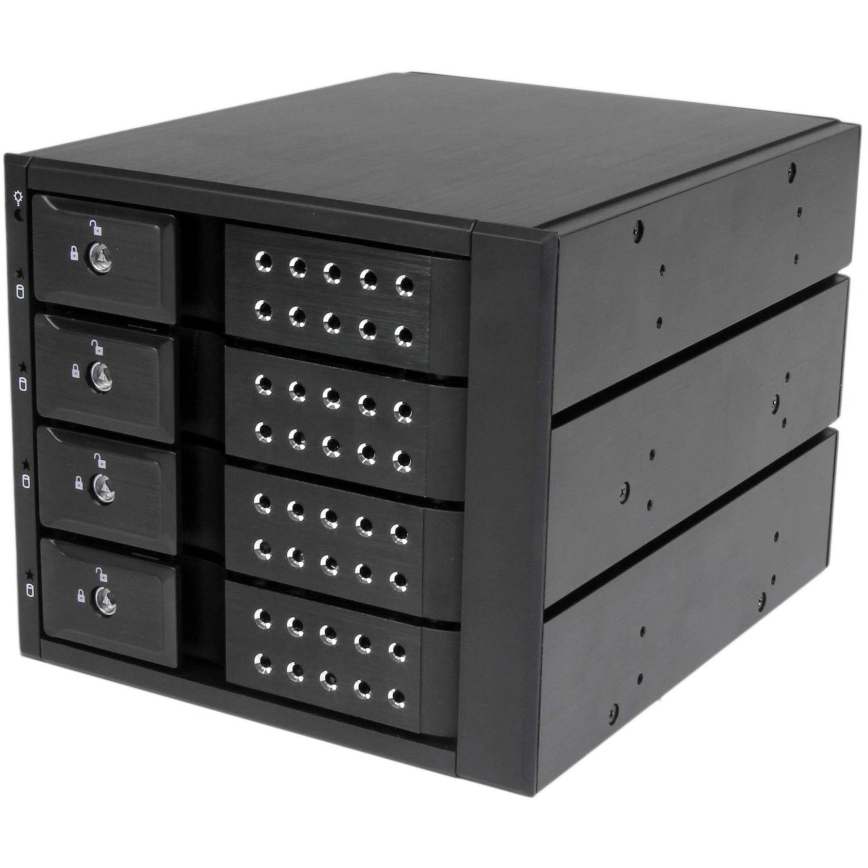 StarTech.com Drive Enclosure for 5.25' SATA/600, Serial Attached SCSI (SAS) - 6Gb/s SAS Host Interface Internal - Black - Soundz Store AUSTRALIA