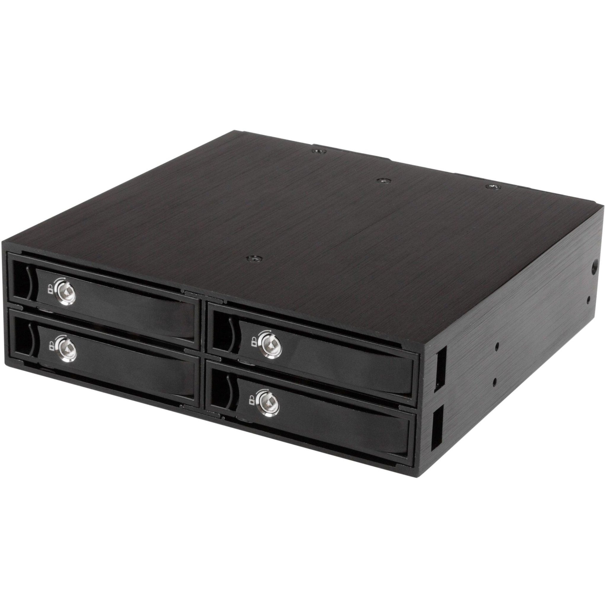 StarTech.com Drive Enclosure for 5.25' SATA/600, Serial Attached SCSI (SAS) - Serial ATA/600 Host Interface Internal - Black - Soundz Store AUSTRALIA