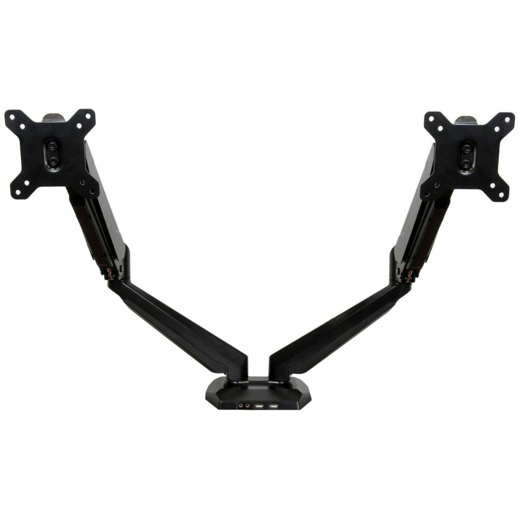 StarTech.com Dual Monitor Arm, USB Hub and Audio Ports in Base, Monitors up to 32' (17.6lb/8kg), VESA Monitor Stand Desk Mount - Soundz Store AUSTRALIA
