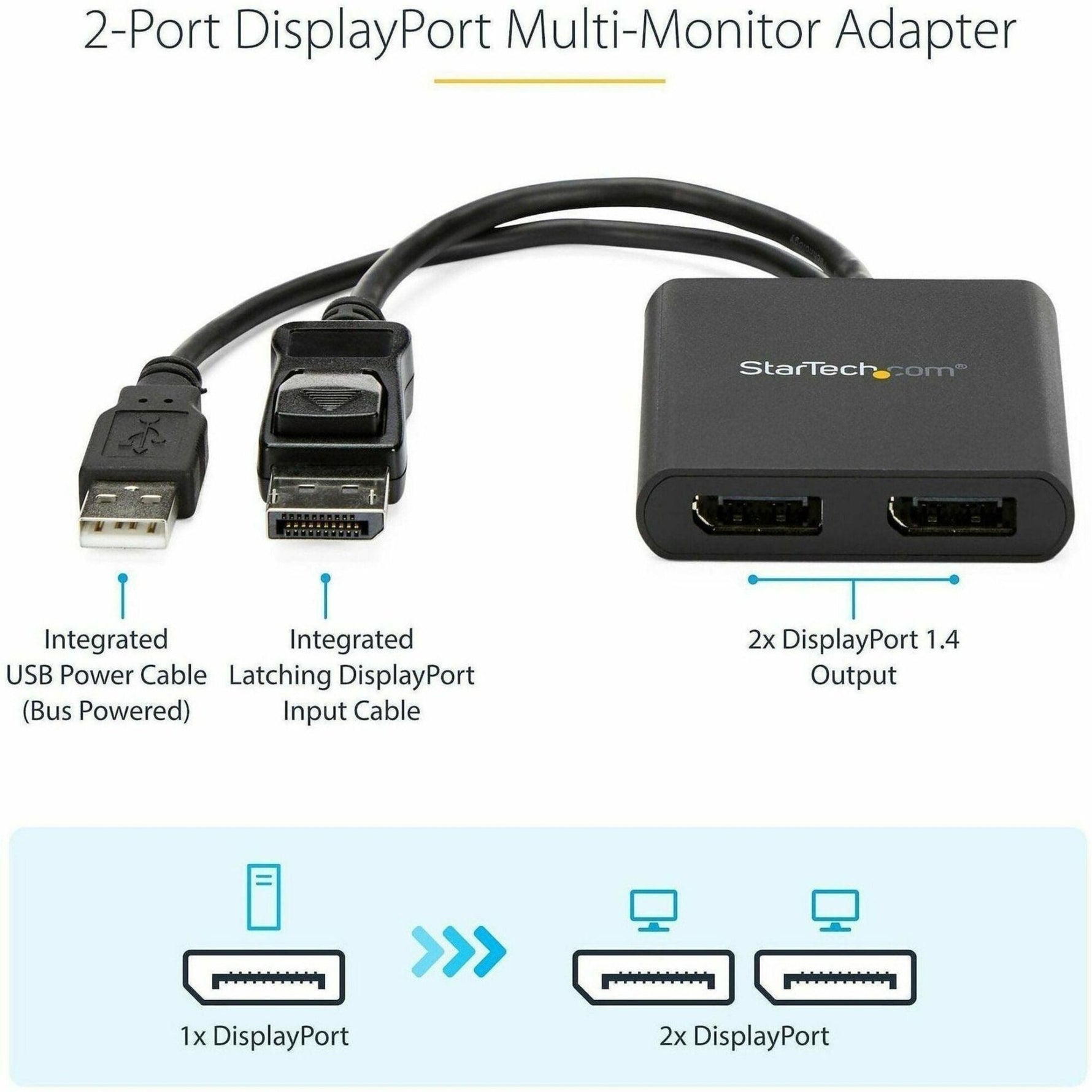 StarTech.com Dual-Monitor DisplayPort 1.2 Splitter, DisplayPort to 2x DP Multi-Monitor Adapter, Dual 4K 30Hz Computer MST Hub, Windows~2-Port Multi Monitor Adapter, DisplayPort 1.2 MST Hub, Dual 4K 30Hz, Video Splitter for Extended Desktop Mode, Windows O - Soundz Store AUSTRALIA