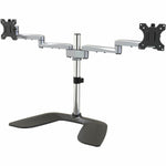 StarTech.com Dual Monitor Stand, Ergonomic Desktop Monitor Stand for up to 32'(17.6lb/8kg) VESA Displays, Free-Standing Adjustable, Silver - Soundz Store AUSTRALIA
