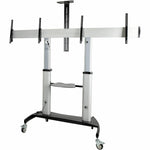 StarTech.com Dual TV Cart, 60in VESA TVs up to 50kg/110lb each, Height Adjustable Mobile Display Mount/Cart, Rolling TV Cart on Wheels - Soundz Store AUSTRALIA