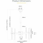 StarTech.com Dual TV Ceiling Mount, Back-to-Back Hanging Dual Screen VESA Pole Mount for 32'-75' TVs - Height Adjustable Telescopic Pole - Soundz Store AUSTRALIA