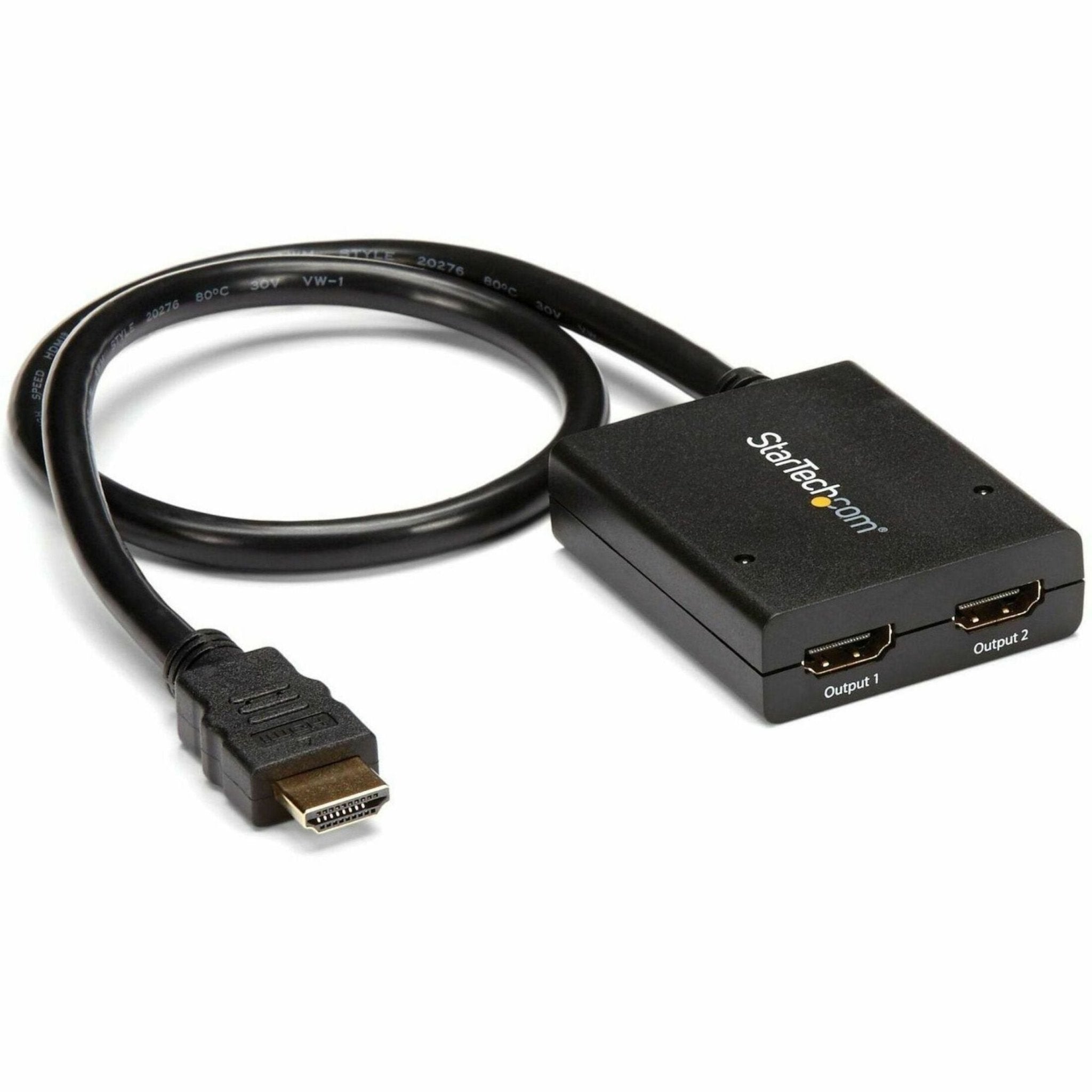 StarTech.com HDMI Splitter 1 In 2 Out - 4k 30Hz - 2 Port - Supports 3D video - Powered HDMI Splitter - HDMI Audio Splitter - Soundz Store AUSTRALIA