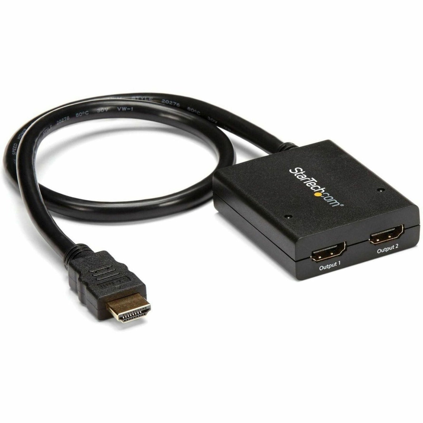 StarTech.com HDMI Splitter 1 In 2 Out - 4k 30Hz - 2 Port - Supports 3D video - Powered HDMI Splitter - HDMI Audio Splitter - Soundz Store AUSTRALIA