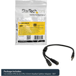StarTech.com Headset adapter for headsets with separate headphone / microphone plugs - 3.5mm 4 position to 3 position and 2 position 3.5mm M/F - Soundz Store AUSTRALIA