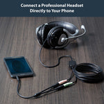 StarTech.com Headset adapter for headsets with separate headphone / microphone plugs - 3.5mm 4 position to 3 position and 2 position 3.5mm M/F - Soundz Store AUSTRALIA