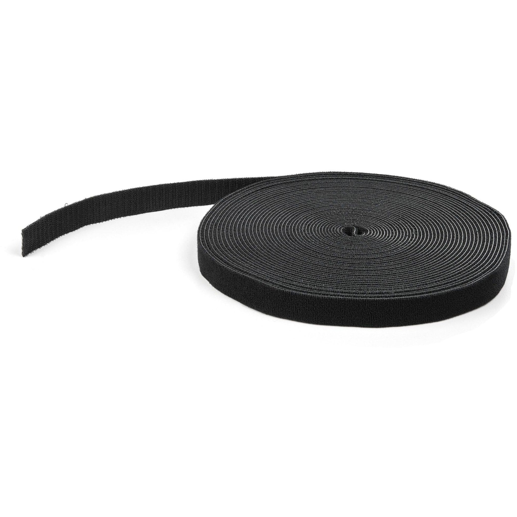 StarTech.com Hook-and-Loop Cable Management Tie - 50 ft. Bulk Roll - Black - Cut-to-Size Cable Wrap / Straps - Soundz Store AUSTRALIA