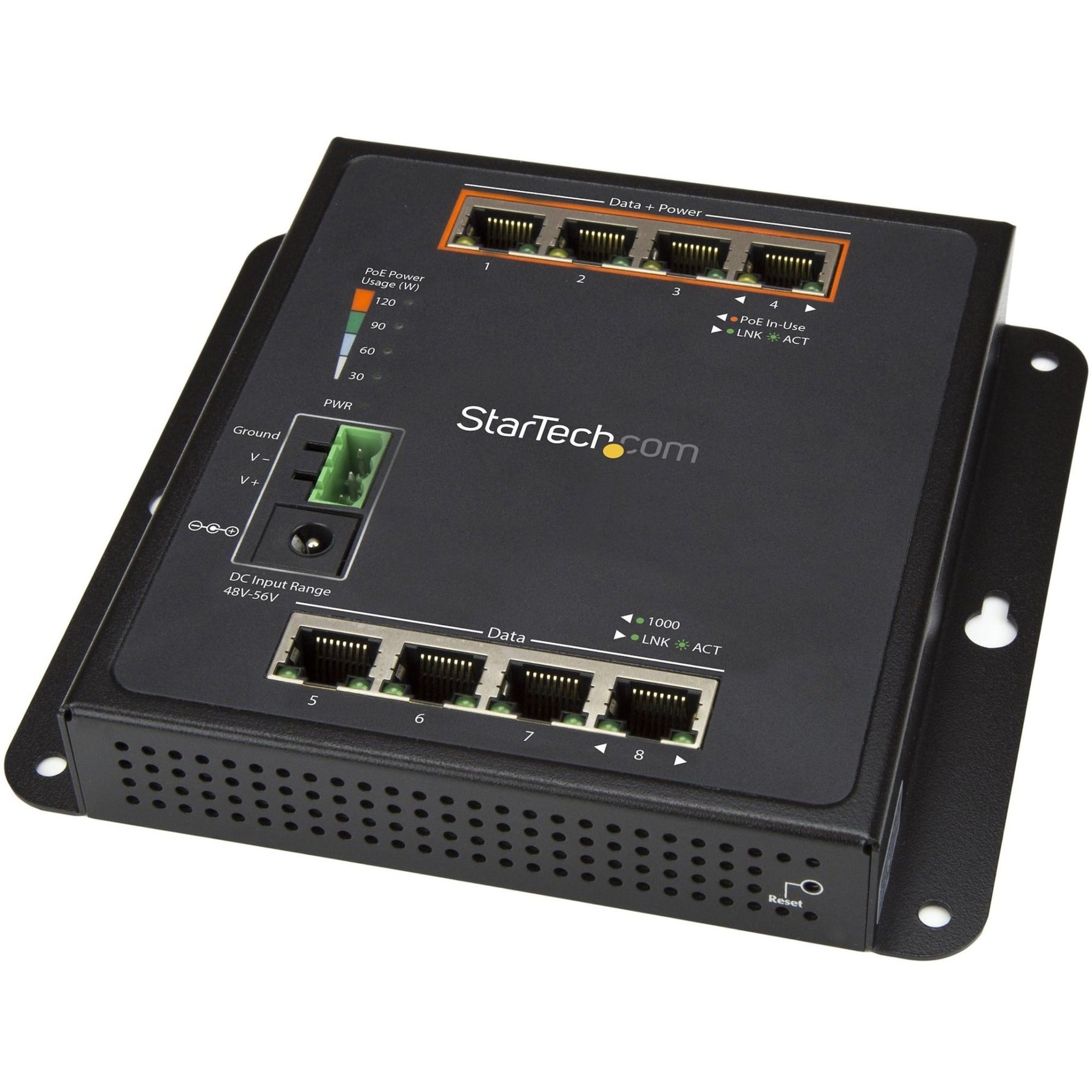 StarTech.com Industrial 8 Port Gigabit PoE Switch, 4 x PoE+ 30W, Power Over Ethernet GbE Layer/L2 Managed Network Switch -40C to +75C, TAA - Soundz Store AUSTRALIA