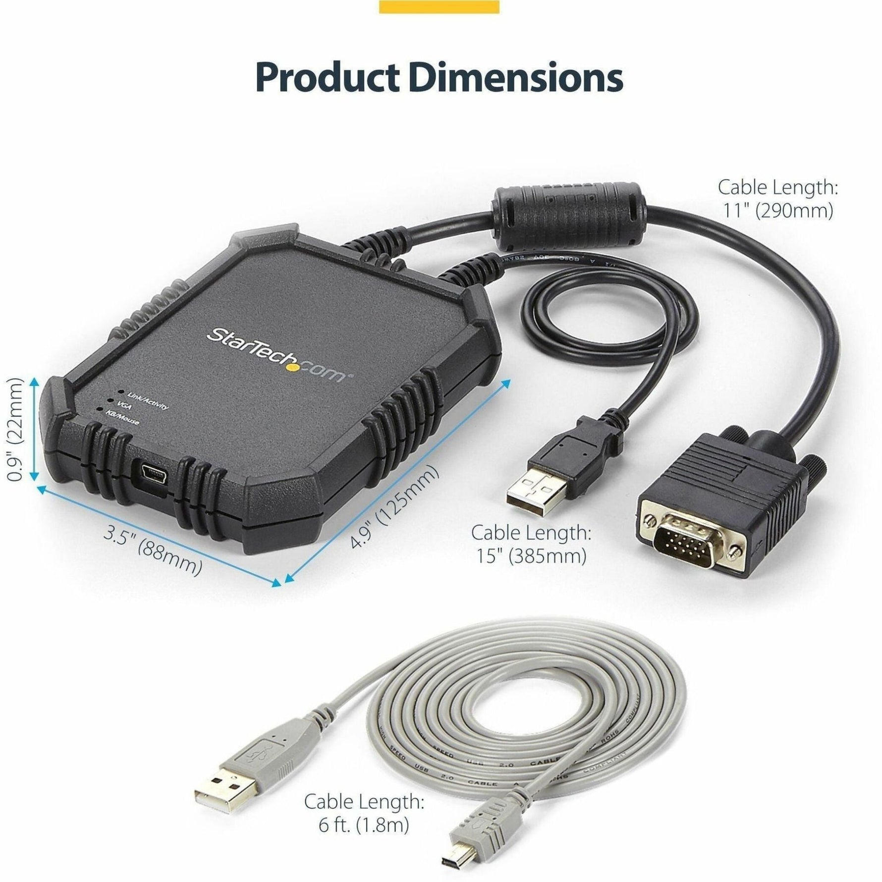 StarTech.com Laptop to Server KVM Console, Rugged USB Crash Cart Adapter with File Transfer and Video Capture, TAA - Soundz Store AUSTRALIA