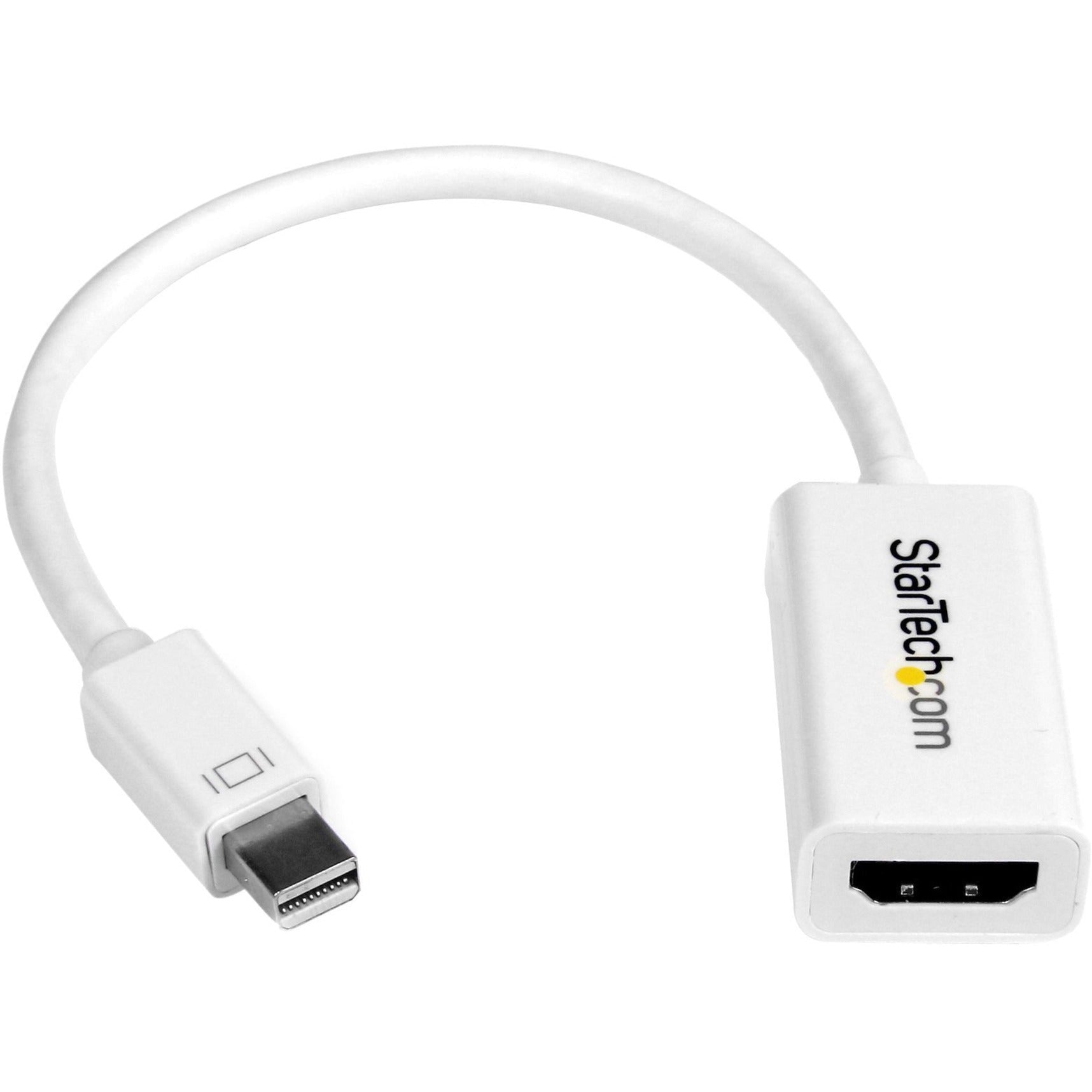 StarTech.com Mini DisplayPort to HDMI Adapter, Active Mini DP to HDMI Video Converter for Monitor/Display, 4K 30Hz, mDP to HDMI Adapter, White - Soundz Store AUSTRALIA