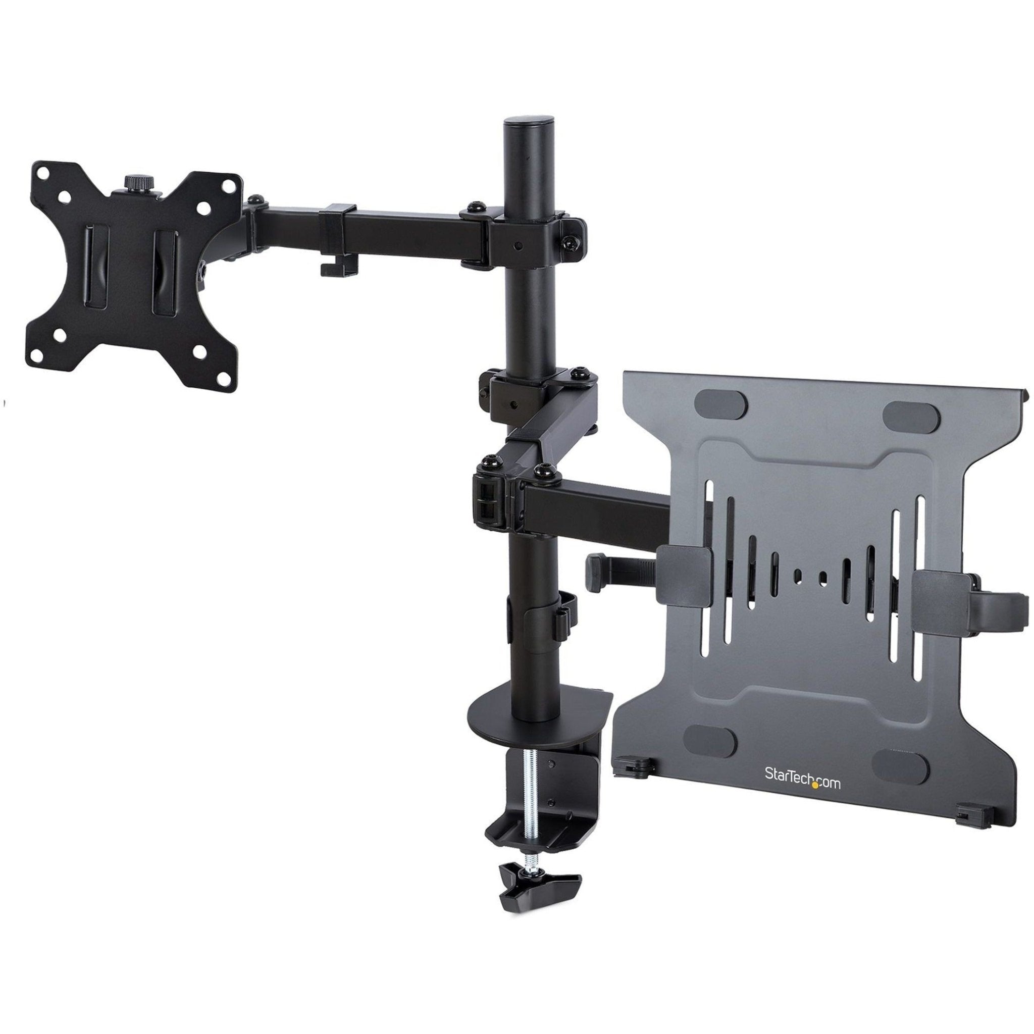 StarTech.com Monitor Arm with VESA Laptop Tray, For a Laptop & Single Display up to 32' (17.6lb/8kg), Adjustable Desk Laptop Arm Mount - Soundz Store AUSTRALIA