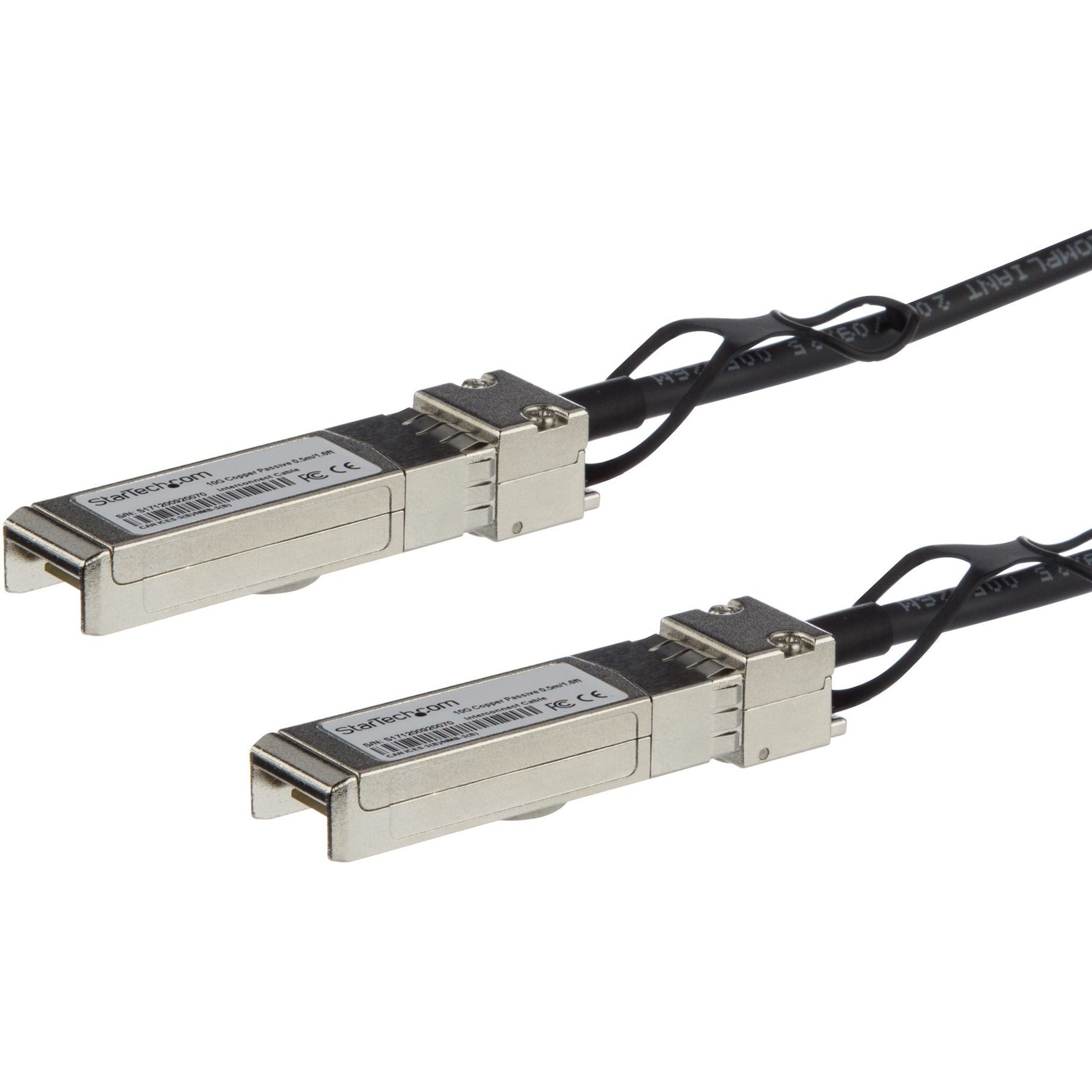 StarTech.com MSA Uncoded Compatible 2m 10G SFP+ to SFP+ Direct Attach Cable - 10 GbE SFP+ Copper DAC 10 Gbps Low Power Passive Twinax - Soundz Store AUSTRALIA