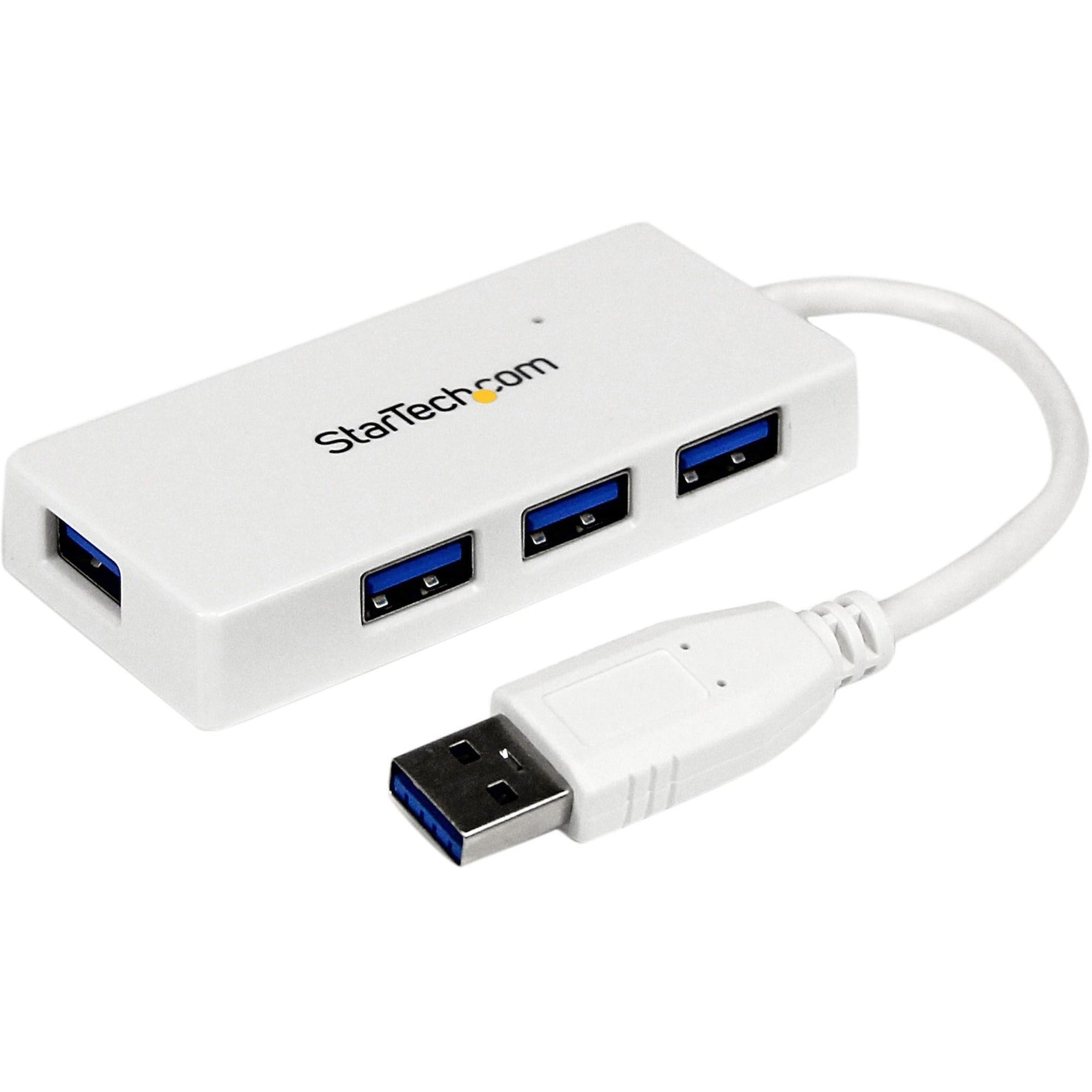 StarTech.com Portable 4 Port SuperSpeed Mini USB 3.0 Hub - 5Gbps - White - Soundz Store AUSTRALIA