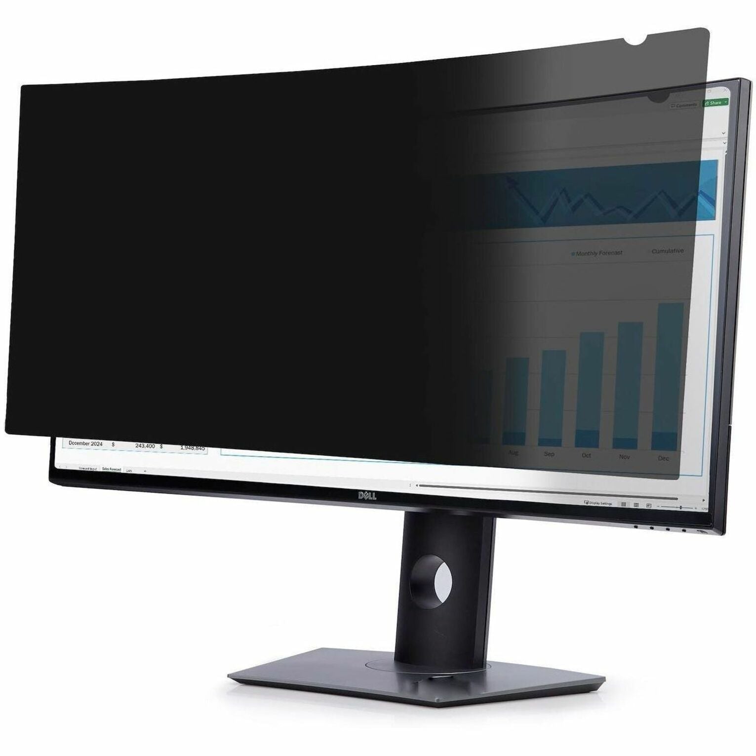 StarTech.com Privacy Screen For Dell U3824DW Curved Ultrawide 21:9 Monitor, Double-Sided, Computer Desktop Monitor Screen Protector, TAA - Soundz Store AUSTRALIA