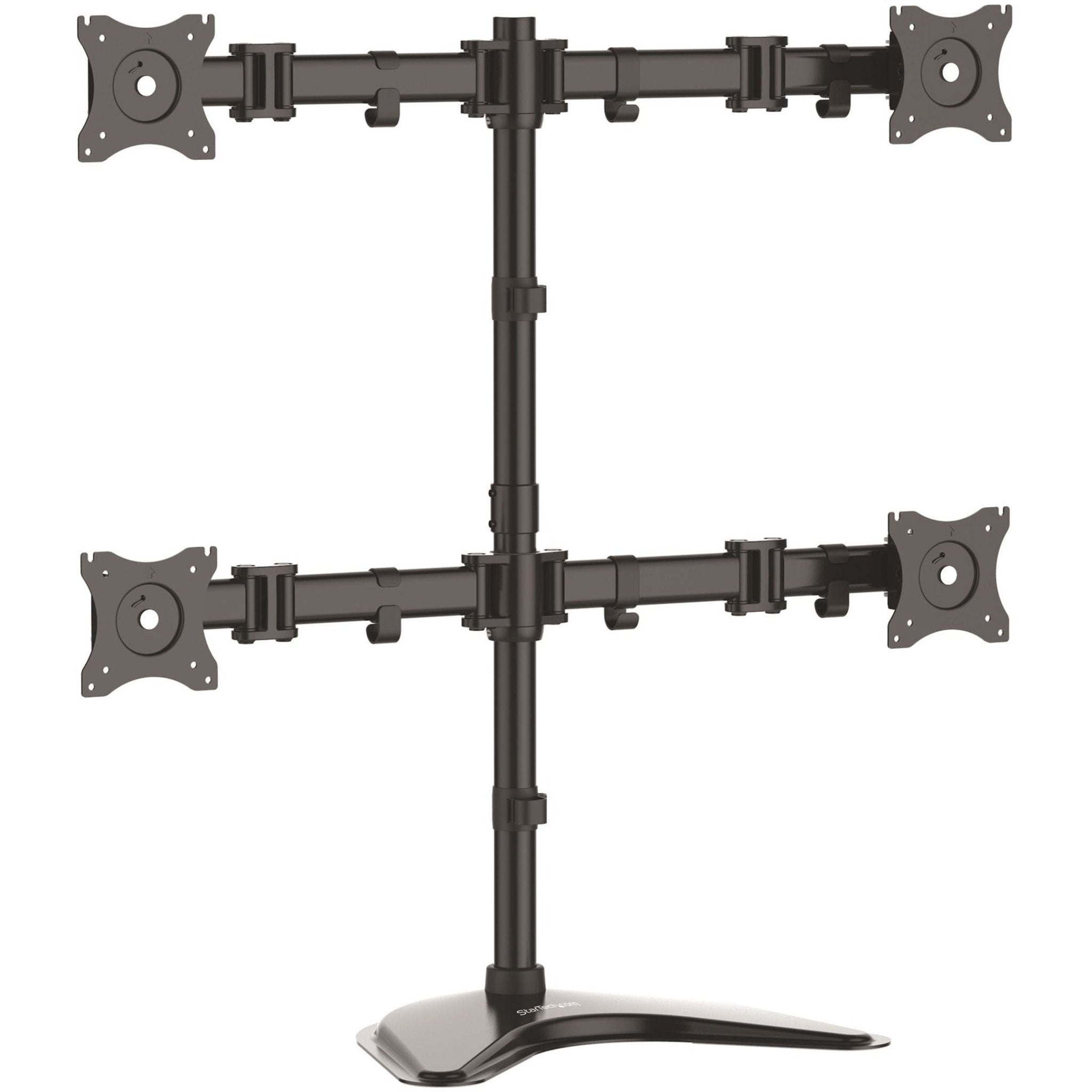 StarTech.com Quad Monitor Stand, Crossbar, Steel, Monitors up to 27' (17.6lb/8kg), VESA Monitor, Computer Monitor Stand, Monitor Arm - Soundz Store AUSTRALIA
