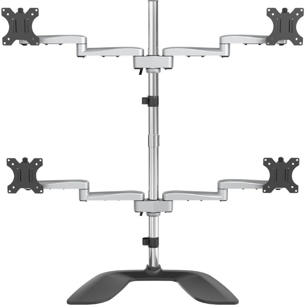 StarTech.com Quad Monitor Stand, Desktop VESA 4 Monitor Arm up to 32' (17.6lb/8kg) Screens, Ergonomic Articulating Pole Mount, Adjustable - Soundz Store AUSTRALIA